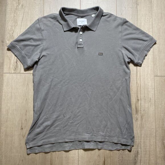 Billy Reid Gray Polo Shirt - Picture 2 of 5